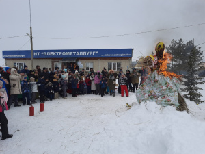 26 Февраля на площади возле здания правления СНТ "Электрометаллург" прошла "Широкая Масленица".