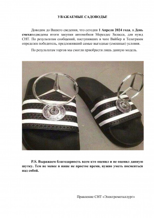 Итоги закупки автомобиля Мерседес Sкласса, для нужд СНТ